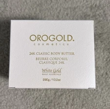 Orogold Cosmetics 24K Classic Body Butte Classique Beurre White Gold 10.2 Oz New