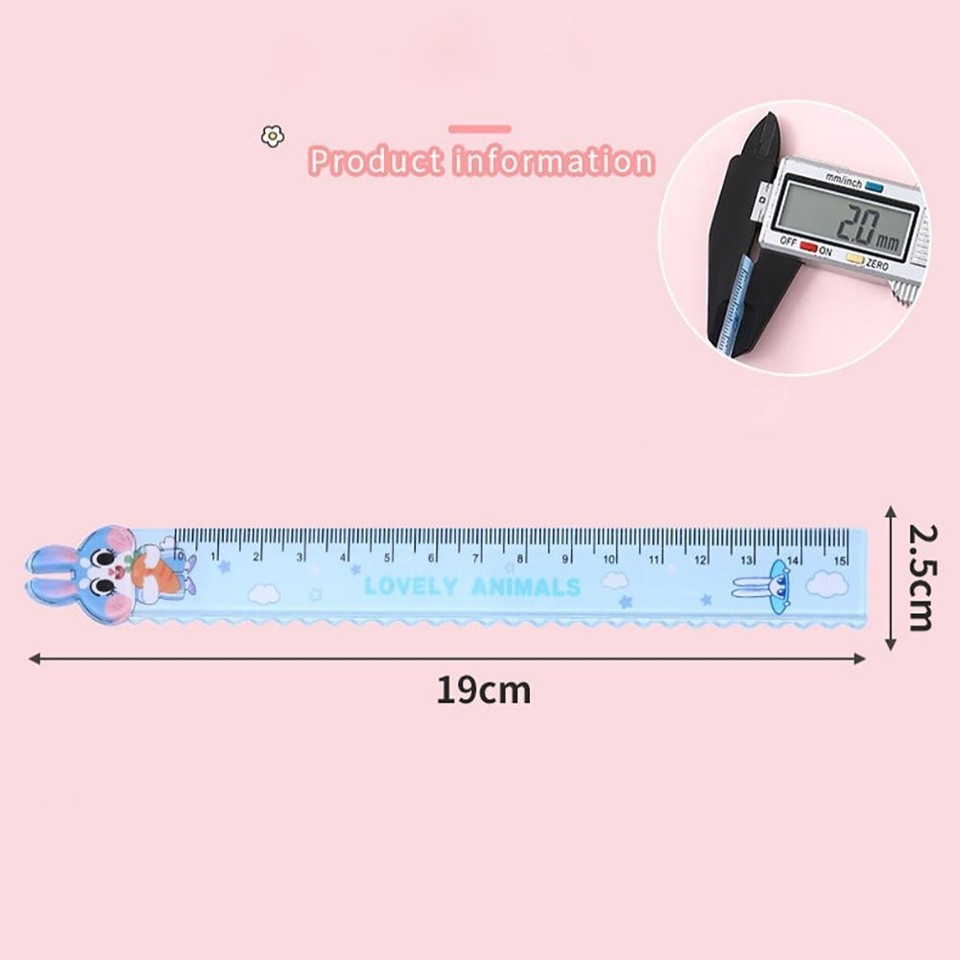 Rabbit Straight Ruler Plastic Drawing Tools Kawaii Ruler | eBay
