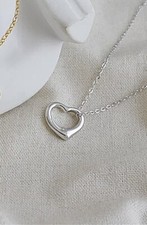 New Heart 18k Gold Plated Shaped Necklace