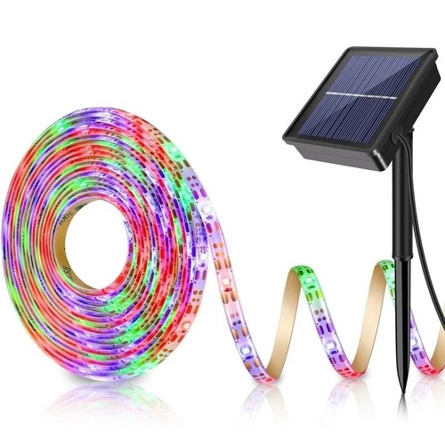 Solar LED Lichterkette Stripe Lichtleiste Außen Garten Party Deko Beleuchtung DE - Bild 3 von 28
