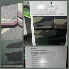 Sew•Ology 16 Assorted Iron-Patches Army Fatigue, Forest Green Brown [Brand New]