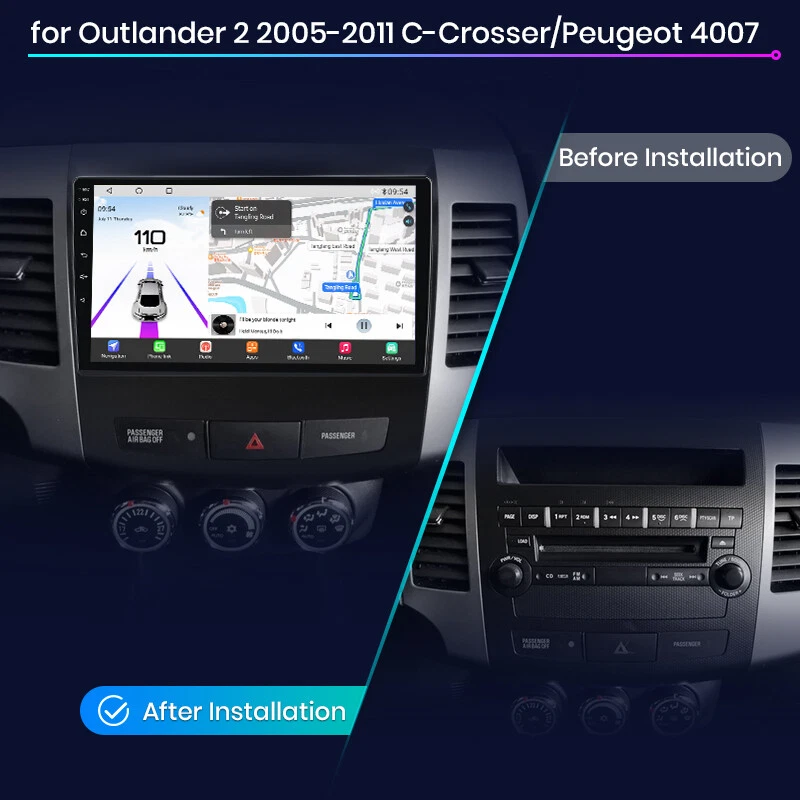 Android 13 Autoradio Für Mitsubishi Outlander Citroen Peugeot 4007 GPS Navi RDS - Bild 2 von 4