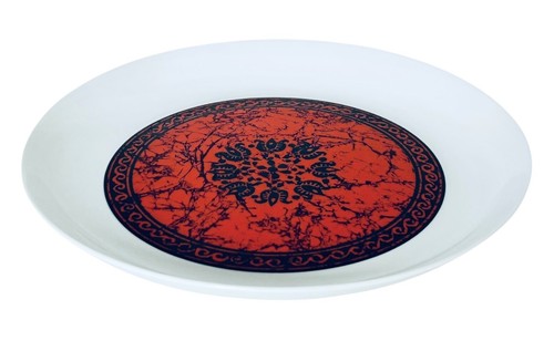 Block Spain FLAMENCO Bidasoa Espana Red Black Center Porcelain Salad Plate NEW - Picture 3 of 8