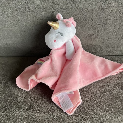 One Of A Kind Unicorn Lovey Pink Plush Animal Blanket Baby Starters - Picture 5 of 13