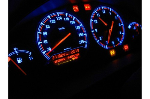 BMW E36 design 2 glow gauge plasma dials tachoscheibe glow shift indicators MPH - Picture 4 of 7