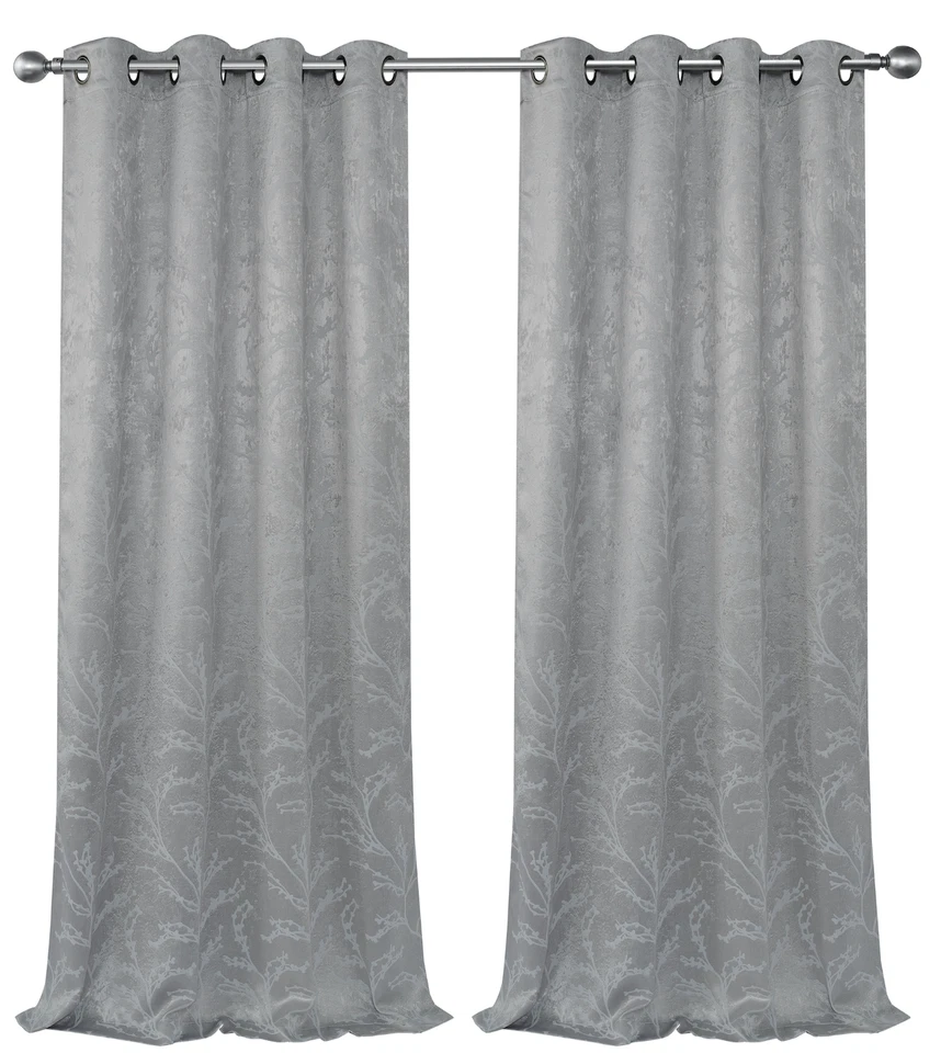 2 Pack: Arbor 100% Blackout Floral Thermal Grommet Curtains - Assorted Colors - Image 3 of 4