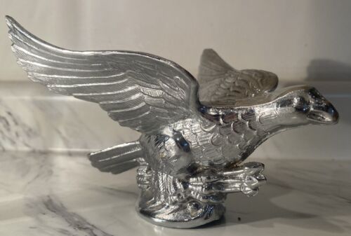 VINTAGE RARE EAGLE RADIATOR CAP HOOD ORNAMENT Beautiful Detail - Picture 10 of 17