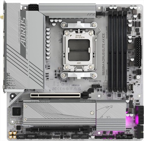 GIGABYTE B650M AORUS ELITE AX ICE Micro-ATX AMD Ryzen 7000 AM5 DDR5 Japan NEW - Picture 12 of 13