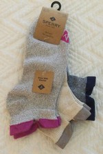 Sperry Socks, Tab Low Show,Grey Asst 3 Pack, Womens, Shoe Size 5-10. Very Soft.