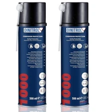 2x DINITROL 1000 Car Underbody Clear Corrosion Cavity Protection 500ml SPRAY Can