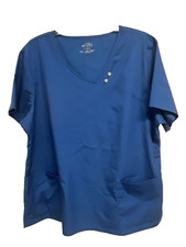 Cherokee Luxe Women's V-Neck Scrub Top XLarge Royal Blue