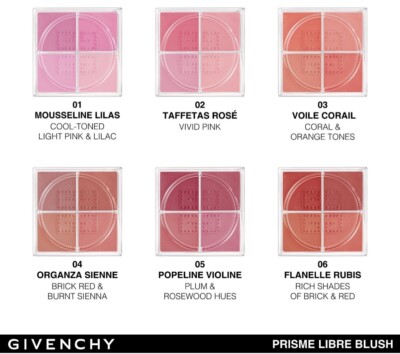 GIVENCHY PRISME LIBRE BLUSH セット Givenchy Prisme Libre Blush 4 Color Loose Powder Blush - # 2