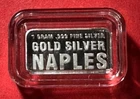 Vintage .999 FINE SILVER Mini Bar! Naples Florida Eagle! 1 Gram!