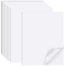 Printable Sticker Paper for Inkjet Printer, 40 Sheets 8.5''x11'' 1-up , White