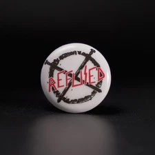 Refused Button Pin 1" | Post-Hardcore Band pinback |  Shape of Punk Badge
