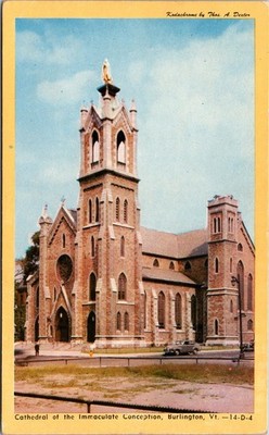 Cathedral Of The Immaculate Conception Burlington Vermont VT Unposted Postcard