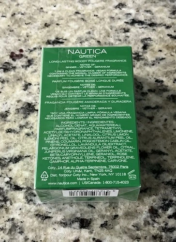Nautica Green Eau de Toilette, 50ml/1.6 Spray EDT Fragrance NEW FREESHIPPING image 2