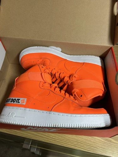 Nike Air Force 1 High Just Do It arancione taglia 6 Regno Unito