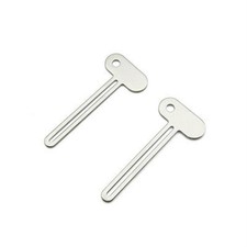 2Pcs Stainless Steel Toothpaste Squeezer, Tube Key Squeezers,Metal Silver