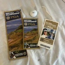 Tiger Woods Practice-Range Ball & Official Pamphlet 92nd PGA Championship  