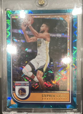 22-23 Panini NBA Hoops Stephen Curry Warriors Basketball Card 223 Teal Explosion