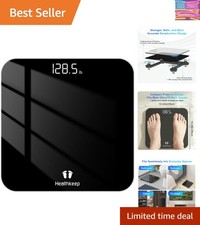 Digital Bathroom Scale for Body Weight: High-Precision 4-Sensor Accuracy, LED...