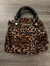 Steve Madden Leopard Print Mini Satchel Handbag Top Handle Purse