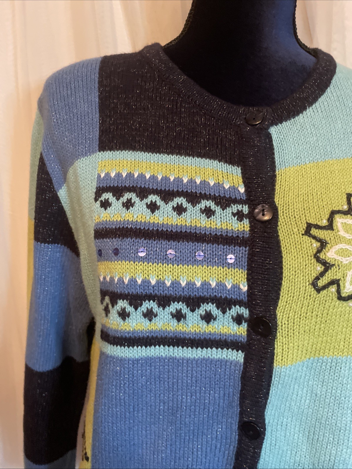 2003 Christopher & Banks Patchwork Snowflake Chri… - image 3