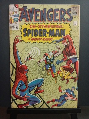 The Avengers #11 (Marvel Comics December 1964) 1ST Meeting Spider-Man & Avengers