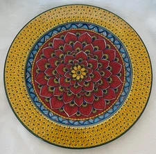 Retired! Geribi - Deruta, Italy - DEBORA Peacock Feathers 12 3/8" Charger (s)