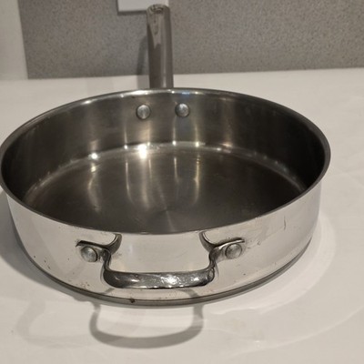 Wolfgang Puck Bistro Stainless Steel 11  Skillet Pan Chicken Fryer 18 10 No Lid