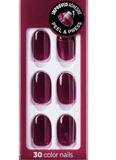 Image of KISS IMPRESS COLOR PRESS-ON FALSE NAILS ONESTEP GEL MANICURE SHORT OVAL OVER YOU