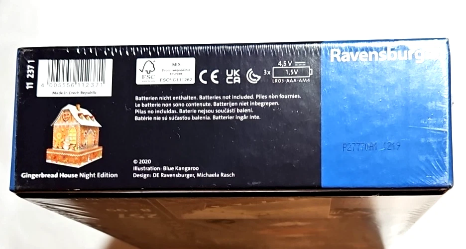 Ravensburger 3-D LED Illuminated Gingerbread House 257pc. Jigsaw Puzzle Ppd2U! - Image 4 of 4