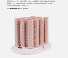 Calista 12 Long Ion Hot Rollers Travel Case Fast Heating Curl Wave WITH BOX