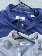 Tommy Bahama Mens Large Lot of Two Island Zone Polo  s Tencel Coolmax Preppy