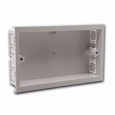 Starline 28mm White 2 Gang Double Mounting Pattress Box for Switches & Sockets