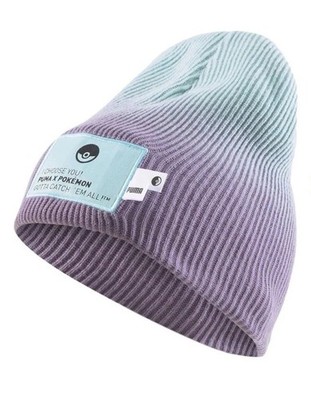 PUMA x POKEMON Collaboration Junior Rib Knit Cap Mütze Lila AquaBeanie Farbve...