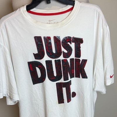 Nike Just Dunk It White Red Graphic Tee Men's ShirtWize 3XL