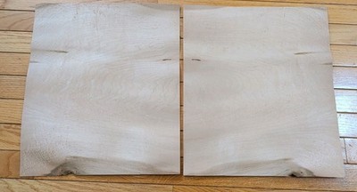 Birdseye maple wood veneer 2 pieces 16 1/2'' x 13 3/8'' each 1/42''
