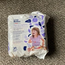 Live Better by CVS Diapers, Size 7, 26 CT open  
