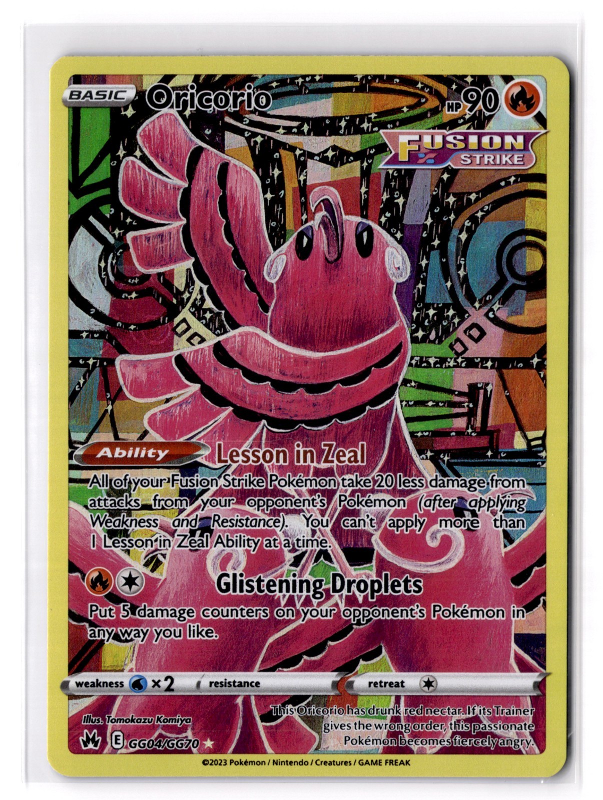 Pokémon TCG Oricorio GG04/GG70 Crown Zenith Galarian Gallery IR Near Mint