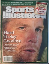 March 17, 2008 Sports Illustrated Magazine Brett Favre Hard to Say Goodbye VG+