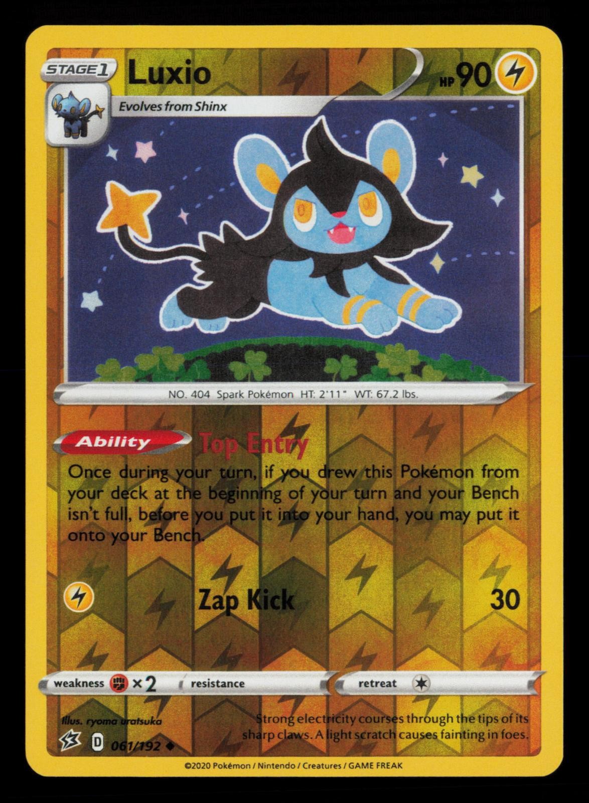Luxio 061/192 Uncommon Rebel Clash Pokemon Reverse Holo Near Mint