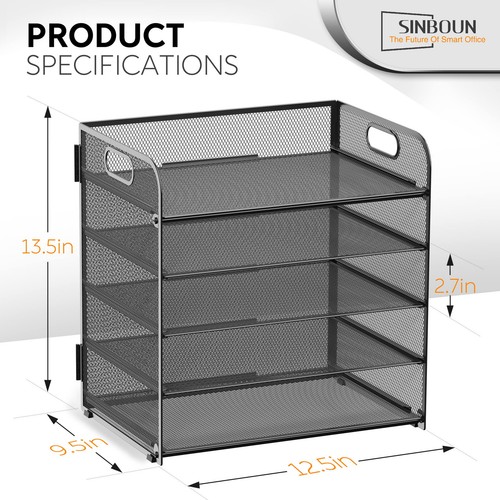 Letter Tray Paper Organizer 5-Tier Desk Organizer File Organizer Paper Holder... - Picture 2 of 7