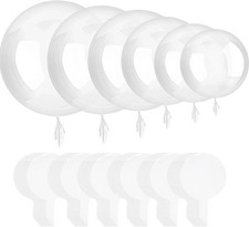 60 Pcs Bobo Balloons, 6 Different Size Clear Balloon for Stuffing Transparent...