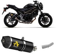 Auspuff Schalldaempfer Arrow RTech Alu Dark+Anschluss Rac Suzuki SV650 2021 2023