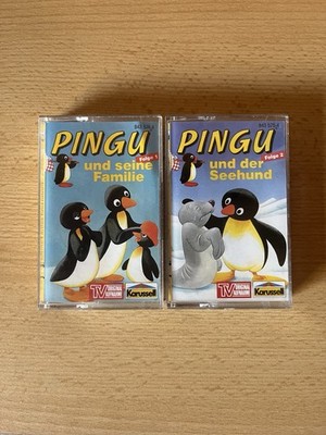 Pingu Folge 1 & 2 Kassette Alt Rarität Pingu Familie Seehund Kinder Hörspiel Alt