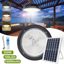 Solar Pendant Light Outdoor Indoor Hanging Light Waterproof for Barn Shed Garden