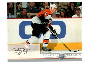 R.J. UMBERGER 2006-07 UPPER DECK Be A Player Portraits Signatures AUTOGRAPH