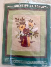 Vogart Autumn Bouquet 2110 Crewel Embroidery Kit Sealed 8x10 1965